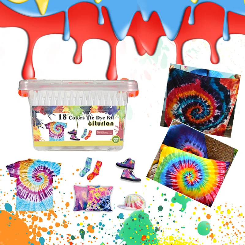 SHJ Tie Dye Kit for Kids & Adults with Large Tye Dye Bottles 12 Colors ...