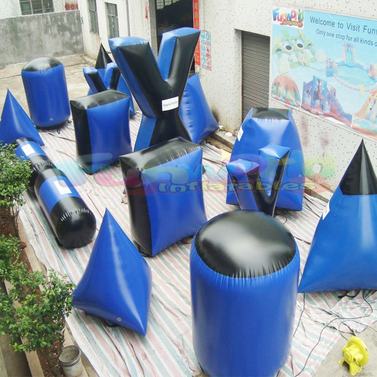 Inflatable Barrel Racing Outdoor Field Laser Gun Airboll Barrel Sports Games Inflatable Archery ...