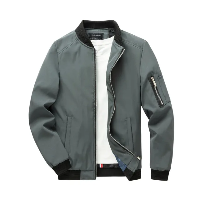 Shop Spring/ Autumn Bomber Jackets - Plus Size Men's Fashion
