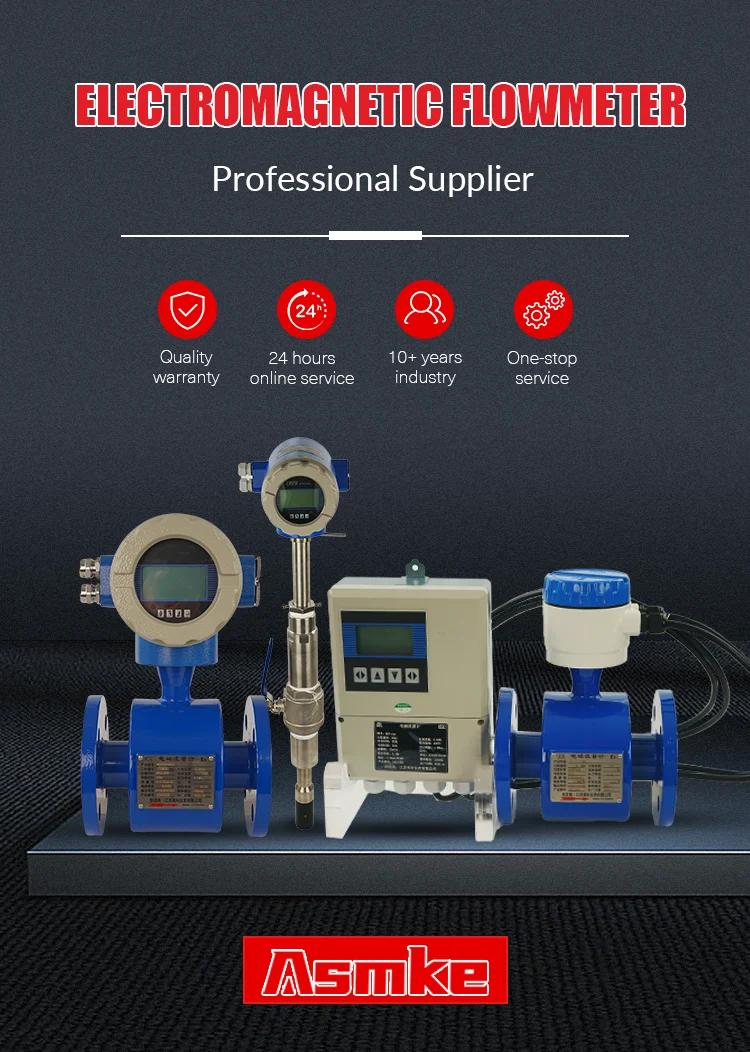 Asmke Long Version Plug-in Electromagnetic Flowmeter Stainless Steel ...