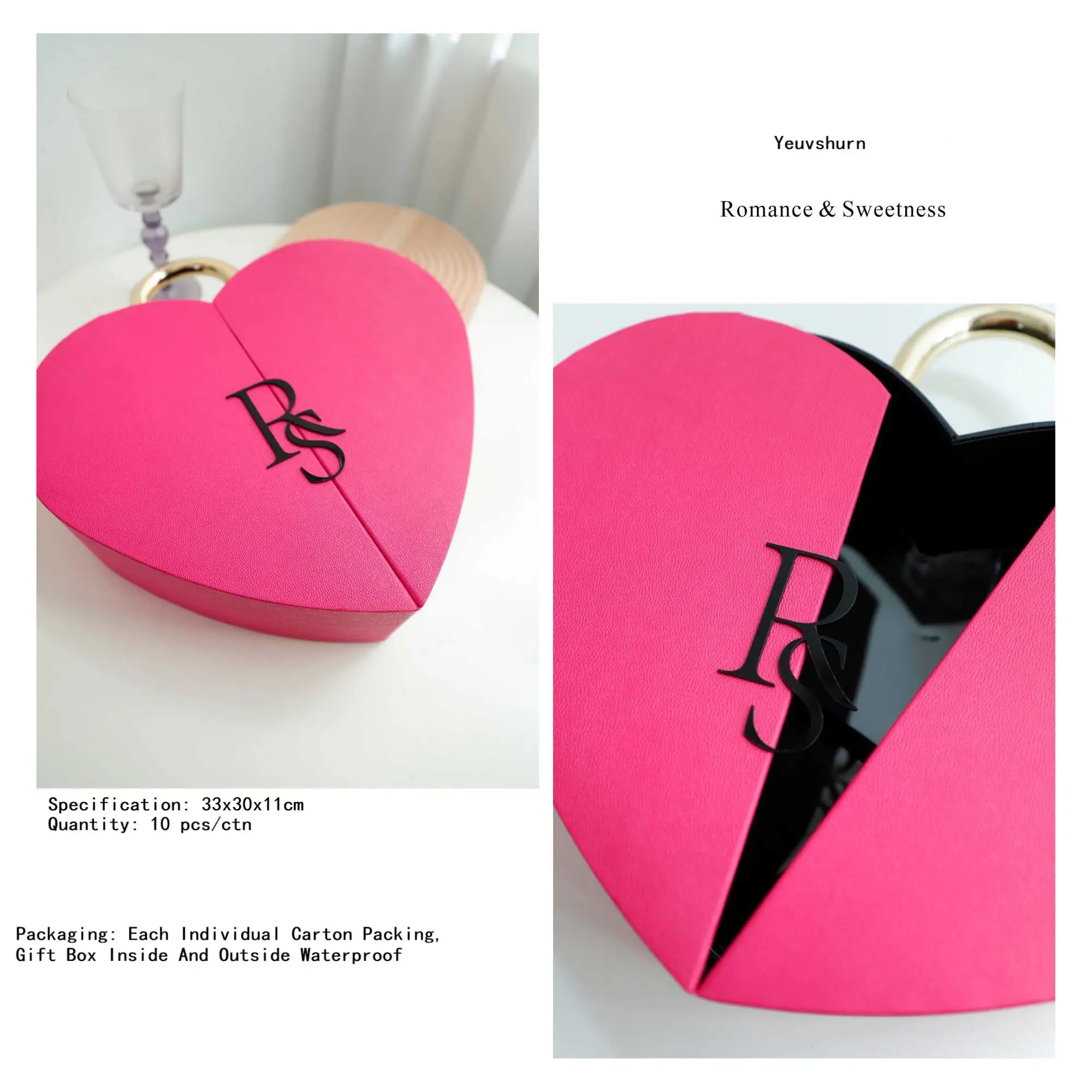 Yeuvshurn Valentine's Day New Lock Heart Gift Box Valentine's Day