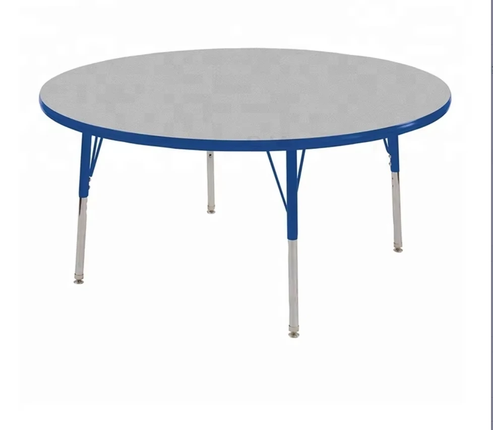 Adjustable Height Round Kindergarten Primary Collaborative Kid Activity School Tables Table Kids Study Table Customization