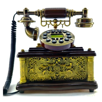 American Style Retro Vintage Telephone Corded Desktop Caller ID Speakerphone Basic Function Telephone for the Best Gift
