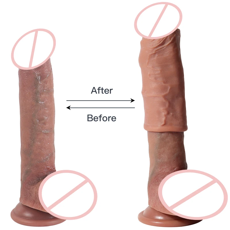 Soft and Realistic Penis Enlarger Reusable Tpe Material Condom Male Penis Extension Sleeve Couple Sex Toys Pene