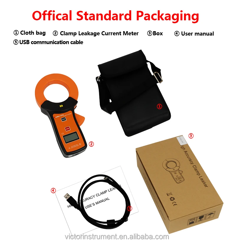Victor 6800 Digital Leakage Current Tester 600v Data Storage Ammeter