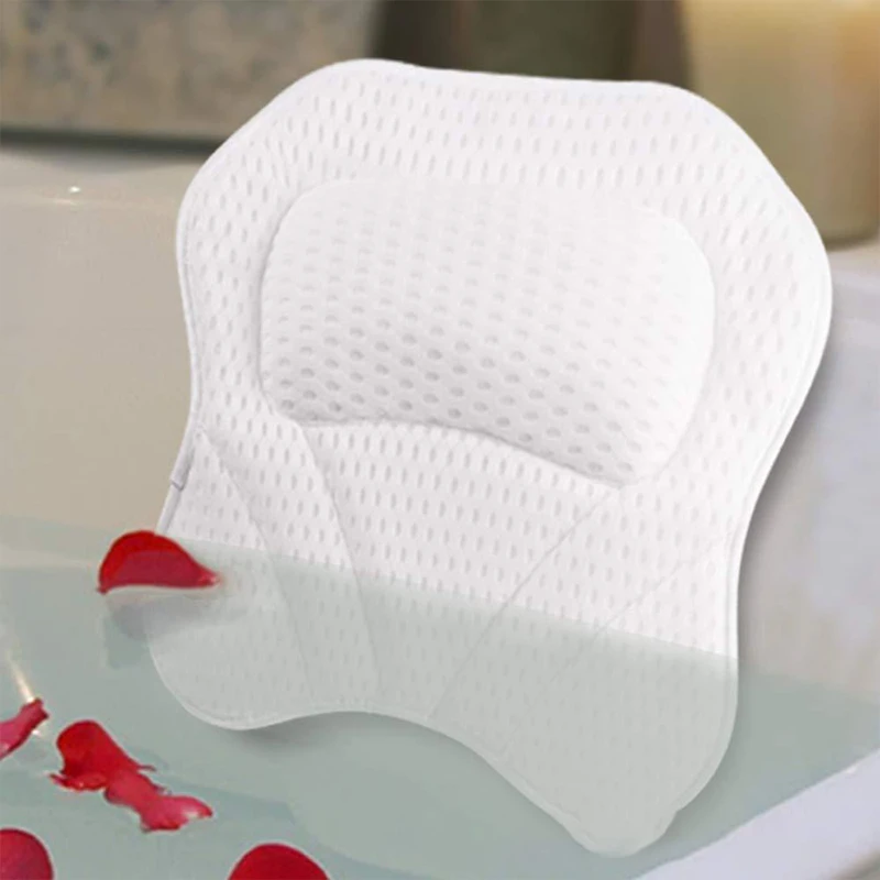 Surewal 3d Mesh Luxury Bath Pillow Bathtub Spa Pillow Headrest For Tub