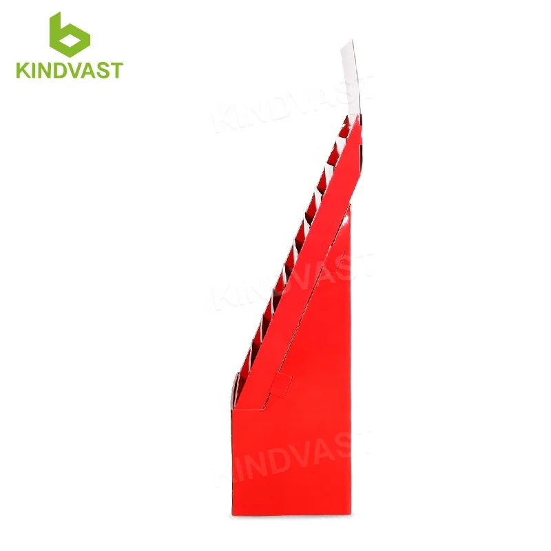Christmas Promotion Corrugated Board Greeting Card Display Hot Sale Customized Cardboard Dvd Floor Display Rack