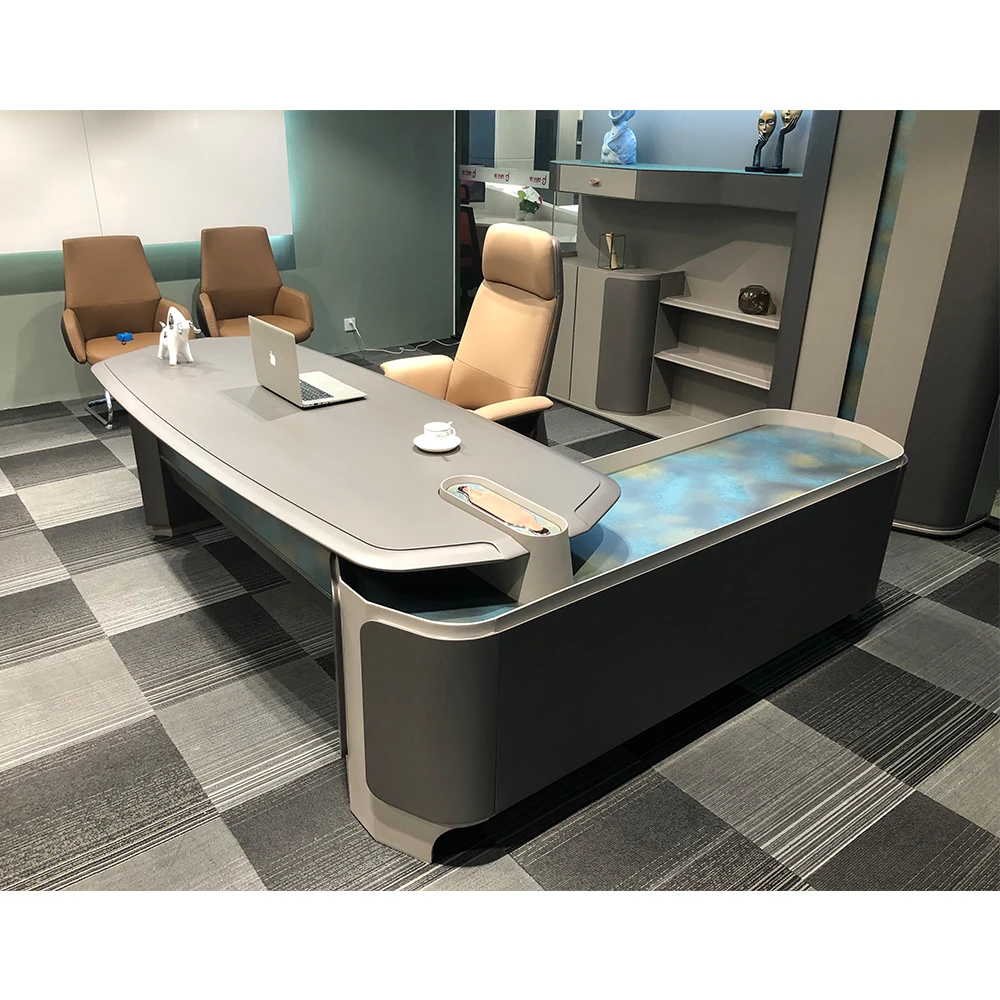 Highend Luxury Mdf Customizable Multifunction Lshaped Office