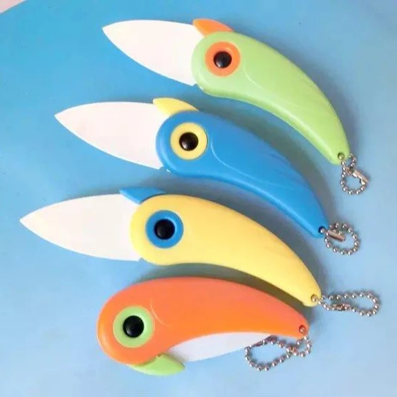 Professional Kitchen sharp Folding Ceramic Knife in Parrot Shape