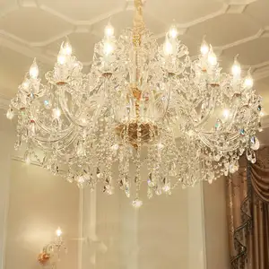 Indoor Decorative Lighting Living Room Villa Wedding Luxury Europe Candle Crystal Chandelier Luminaire