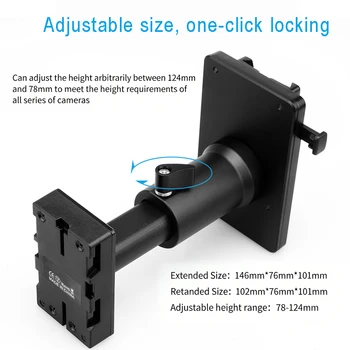 The V port battery to BP-U series converter adapter plate is suitable for Sony BP-U60_BP-U90 camcorders with extendable lenses. detail image