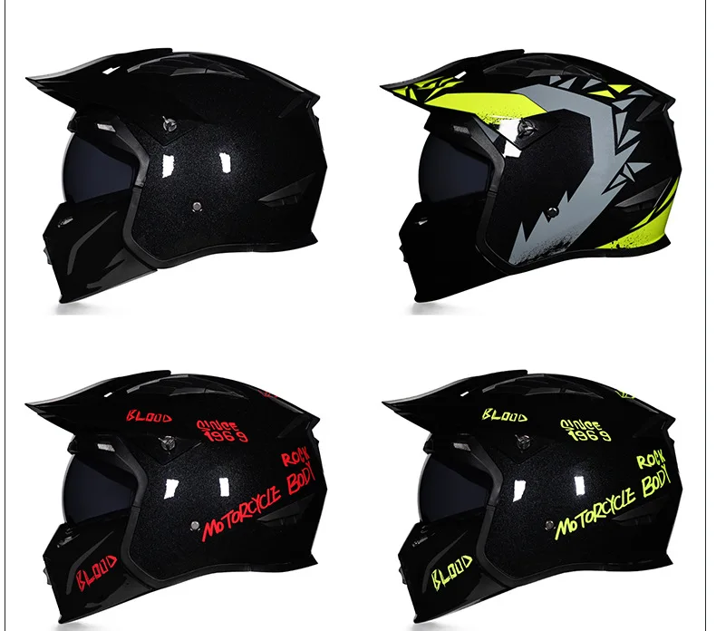 Summer Motorcycle Helmet Men's And Women's Vintage Street Fighter