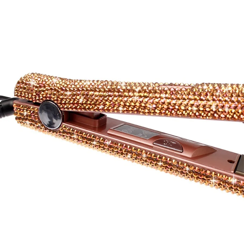 Портативный титановый утюжок для волос оптом Bling 450f утюжок для волос титановый MCH PTC выпрямитель для волос с логотипом на заказ MOQ 1 шт.