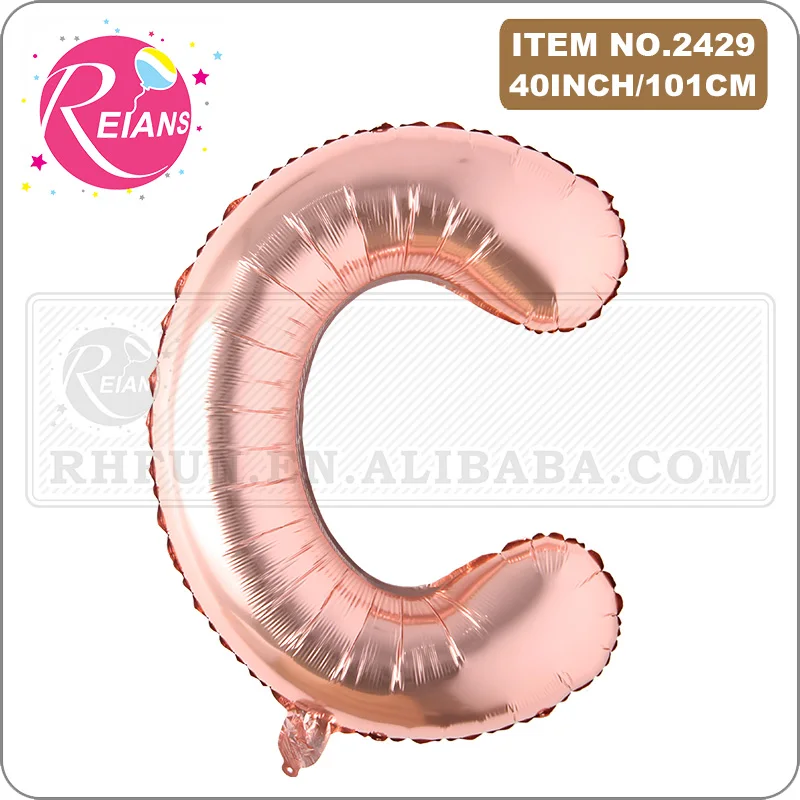 
Большой размер 40 дюймов розовое золото письмо A-Z 0-9 воздушных шаров, первый день рождения, декор Фольга для воздушных шаров цифры гелиевые globos юбилей шары 