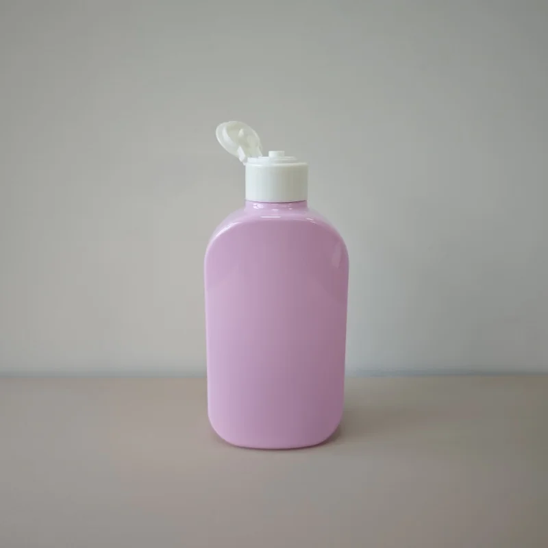 300ml Personal Care Lotion Packaging Bottle Pet Flat Bottle With Flip Cap