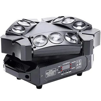 9 Head Spider 9*10W RGBW 4 IN 1 LED Sharpy Beam Moving Head Lighting for Dj Disco Night Club Party Stage Light