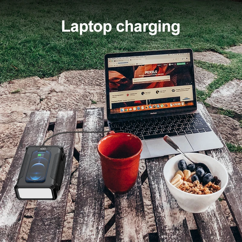 High Capacity 96000 MAH Portable Power Bank 308Wh Outdoor Rechargeable Battery Pack with DC 20V 24V 12V Socket Camera Fishing