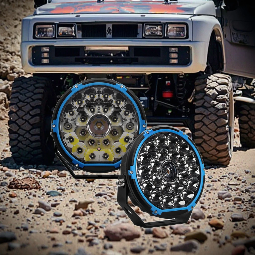 BRTLED New 9 Inch 152W 1 LED Headlight with Spot & Driving Beam IP68 Waterproof 145000 Lumens Offroad Driving Light