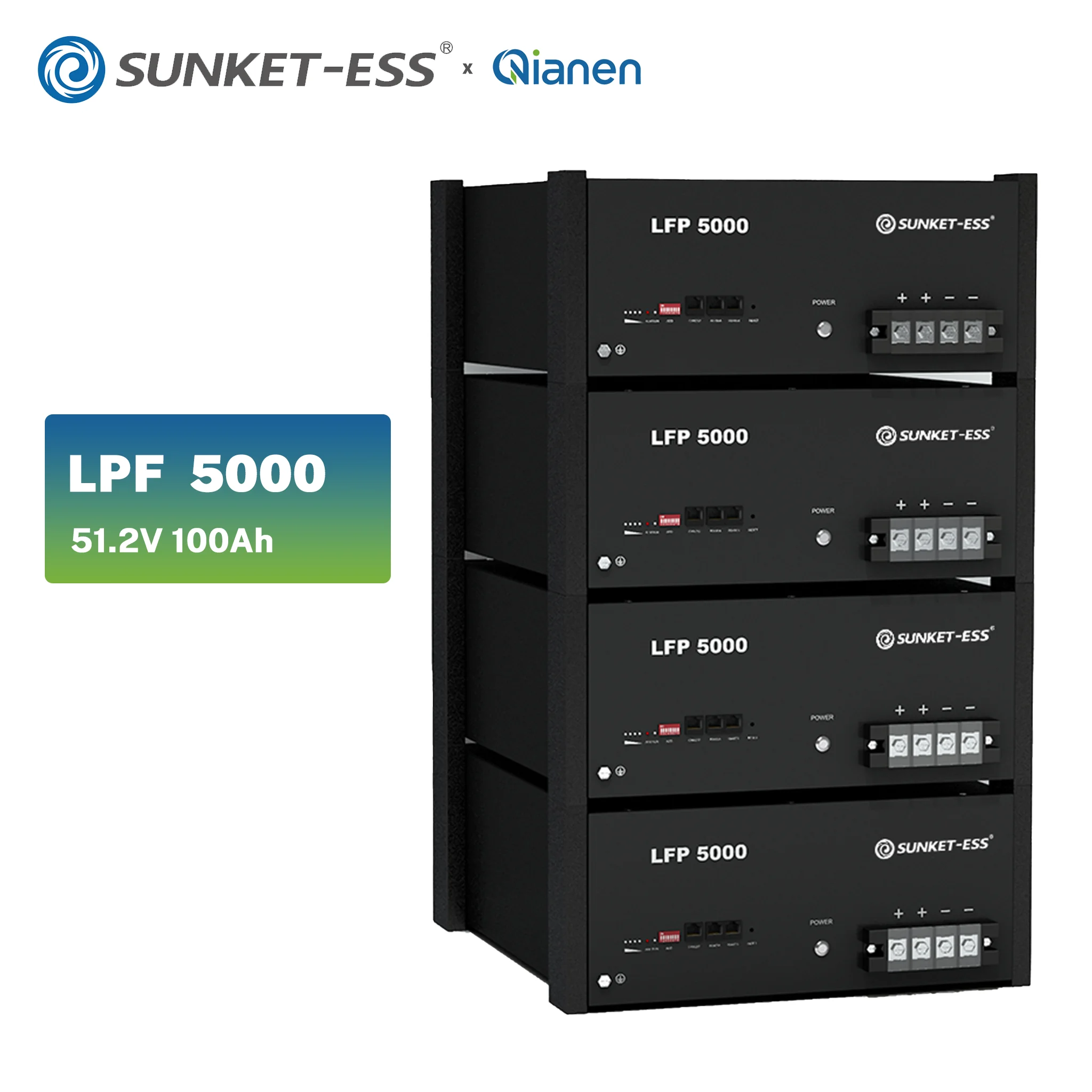 product sunket 48v 50ah lithium iron phosphate battery 5kw solar system hybrid grid connection home can communication port split type-3
