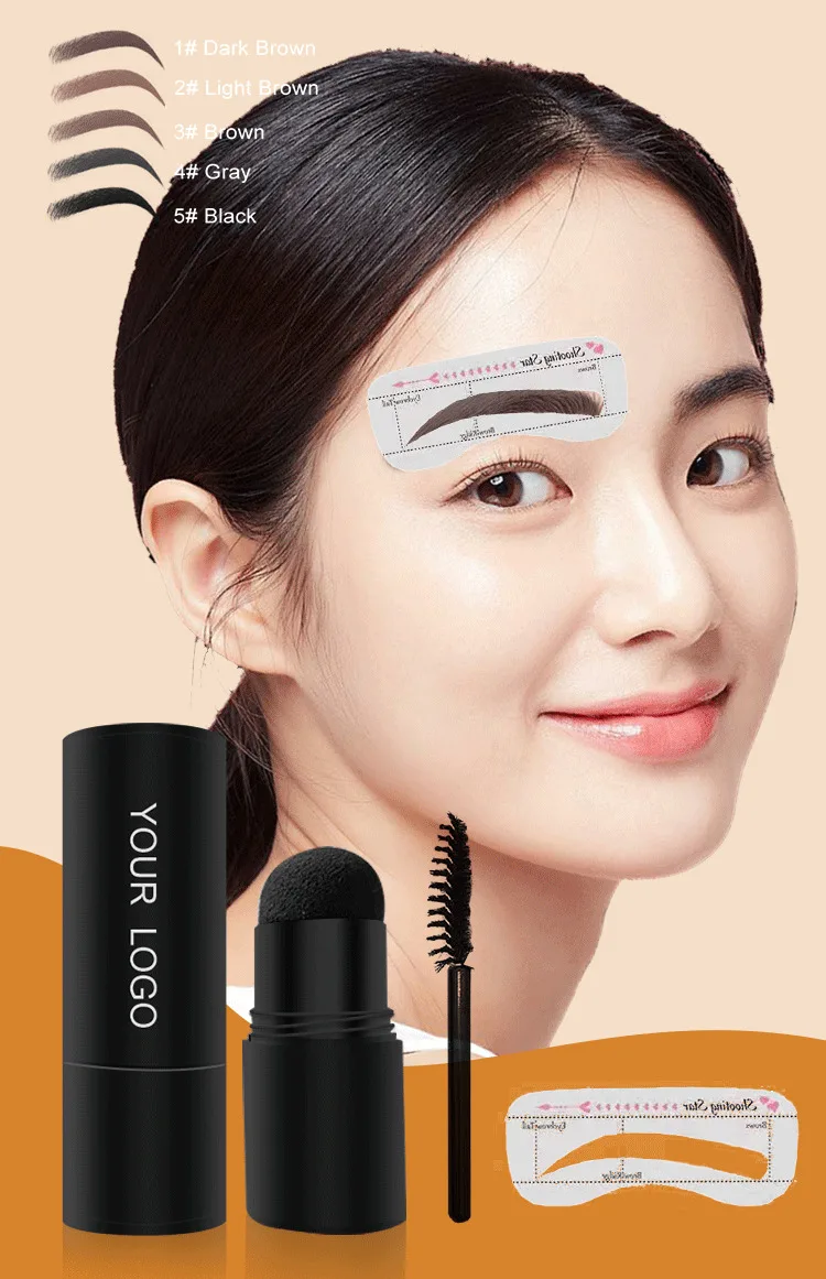 Free Labeling And Free Customize Packaging Box Eyebrow Stamp With ...