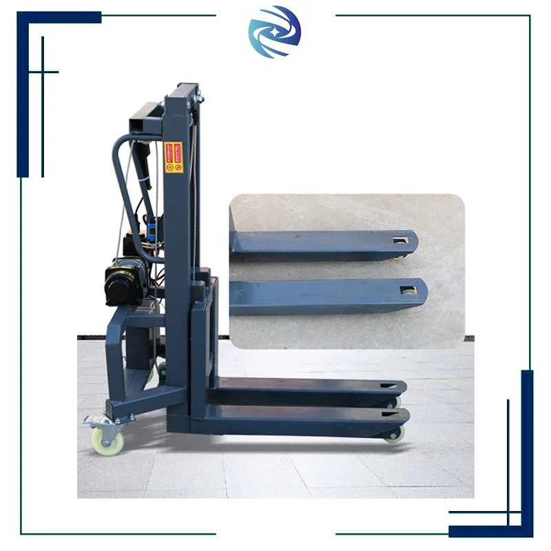 440lbs Mini Stacker with Hydraulic Easy Lift Mechanism Detachable Steel Plate Electric & Manual Used Condition Farm Industries