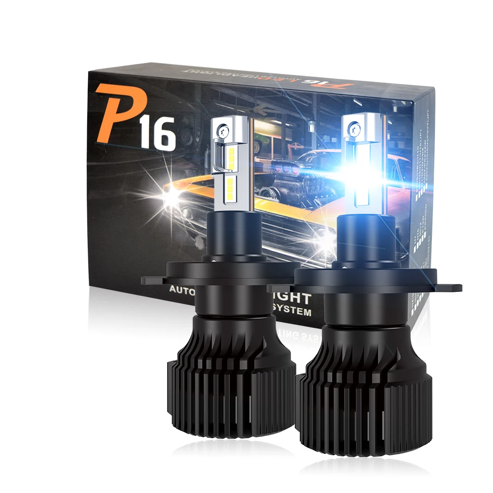 Source Pure 6000 kelvin rating 55w 5200lm H4 bulb type P16 car led headlight VS X8 XHP70 F2 XHP50 L7 BULBS on