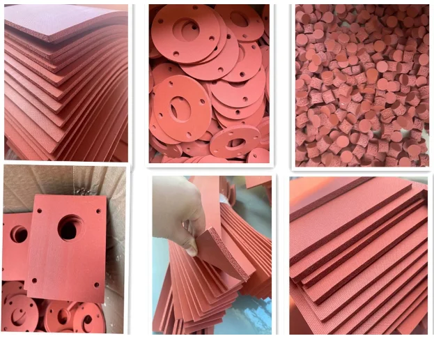 High Temperature Custom Made Soft Medium Firm Hardness Silicone Rubber Sheet Sponge Foam Pad for Heat Press Machine Iron Table