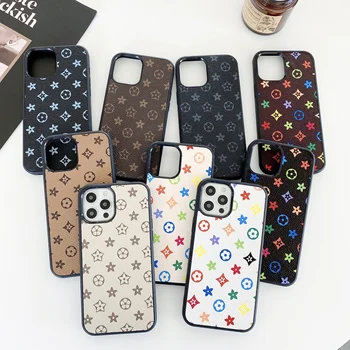 Hot Sale Top Ranking Products Luxury Leather Back Cover Fashion Phone Case With Classic Designs For Iphone 13 12 Pro Max 11 Xs