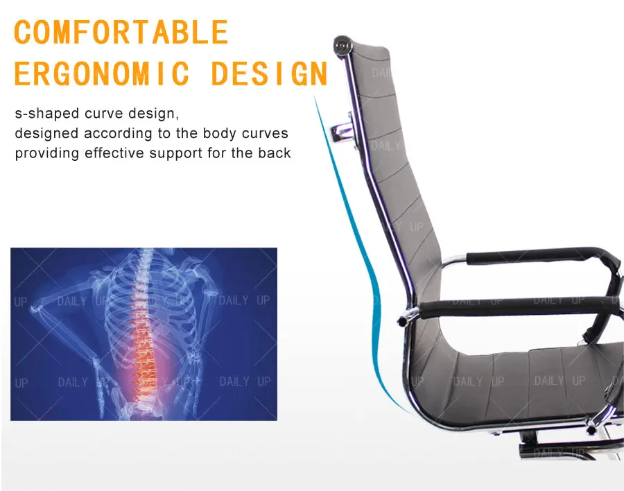 Ergonomic Genuine Leather Office Chair China Modern Office Furniture Chair Luxury Manager Chair Parts for Sale