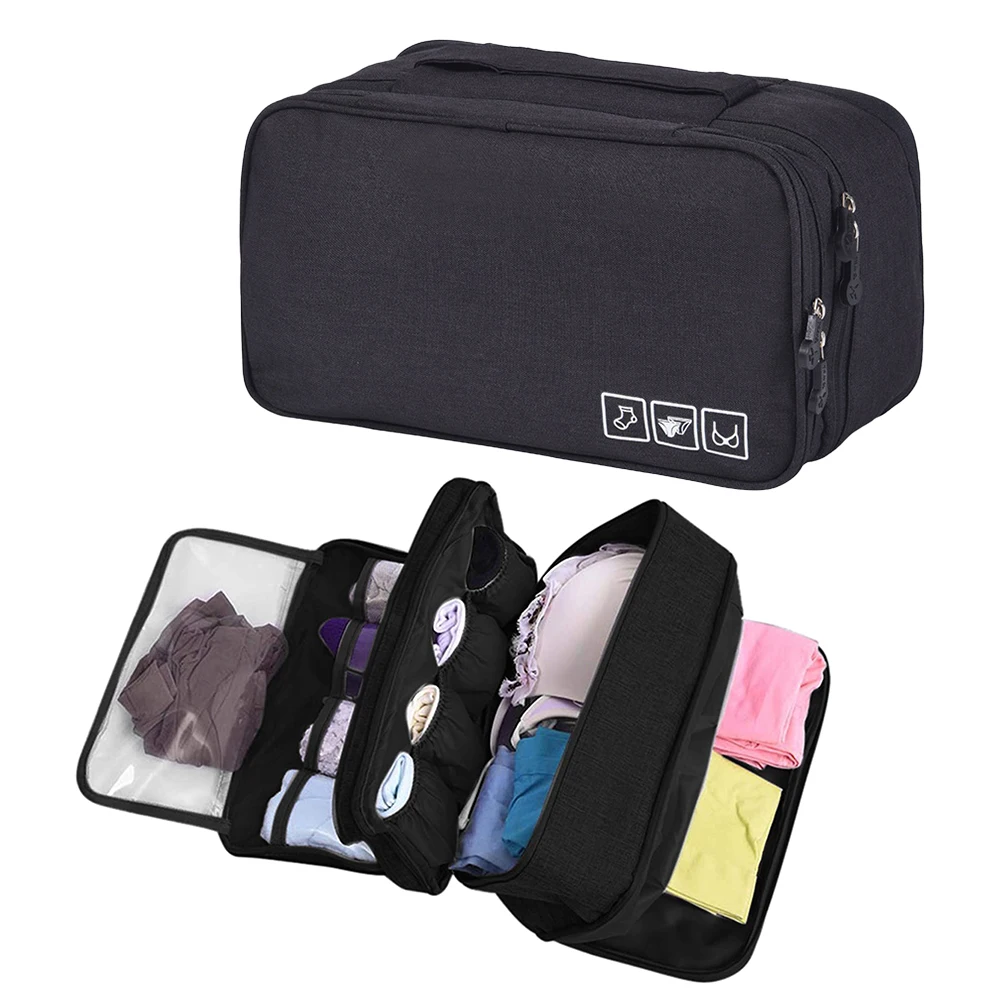 Portable Travel Underwear Bra Storage Bag Water Resistant Toiletry Bag