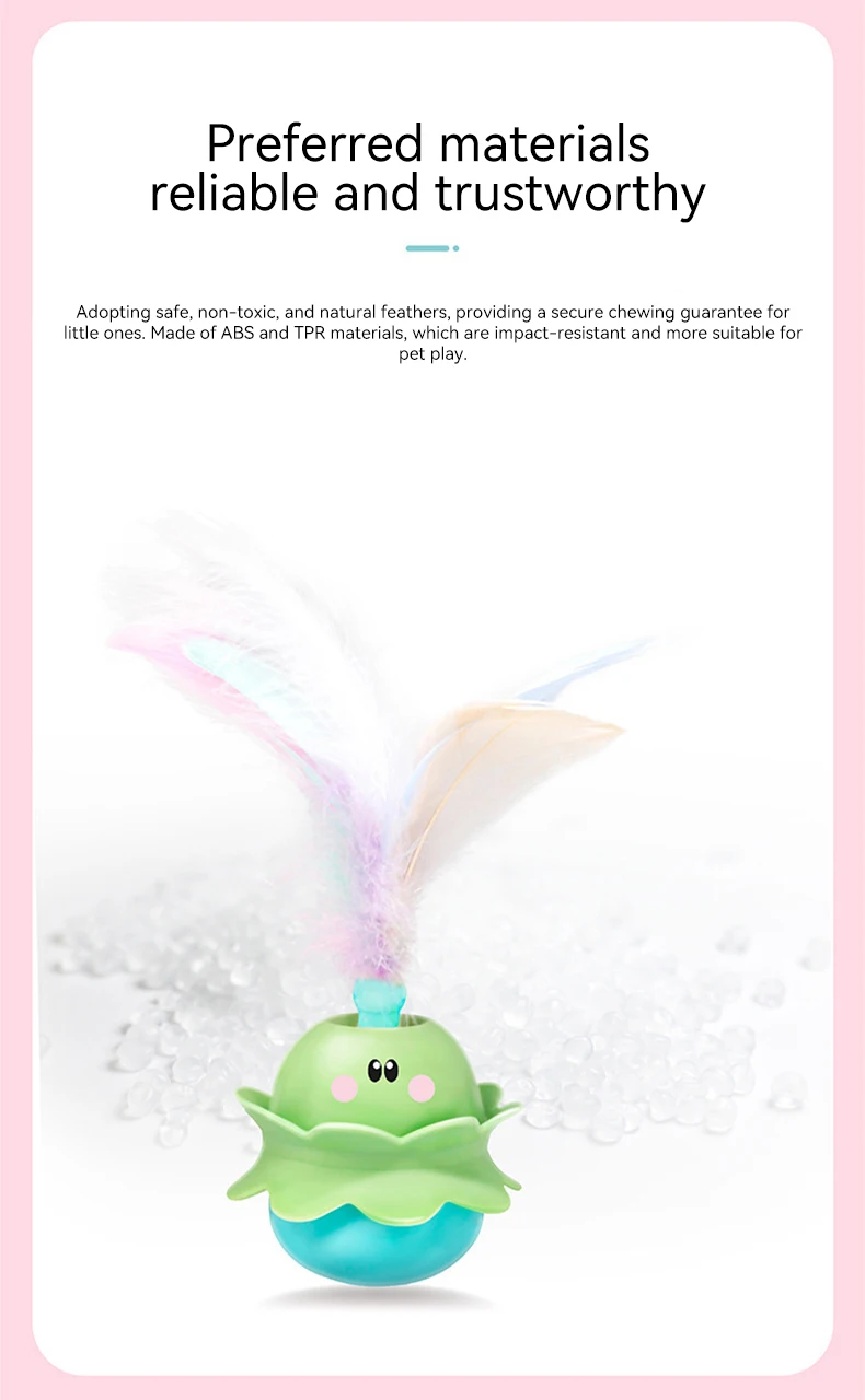 New Cat-tickling Machine Rotating Self - High Fun Cat Stick Little Monster Electric Sound Rotating Feather Pet Toy factory