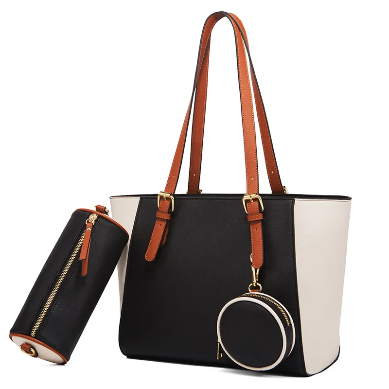 Wholesale Trending Pu Leather Lady Hand Bags Women Pcs Set