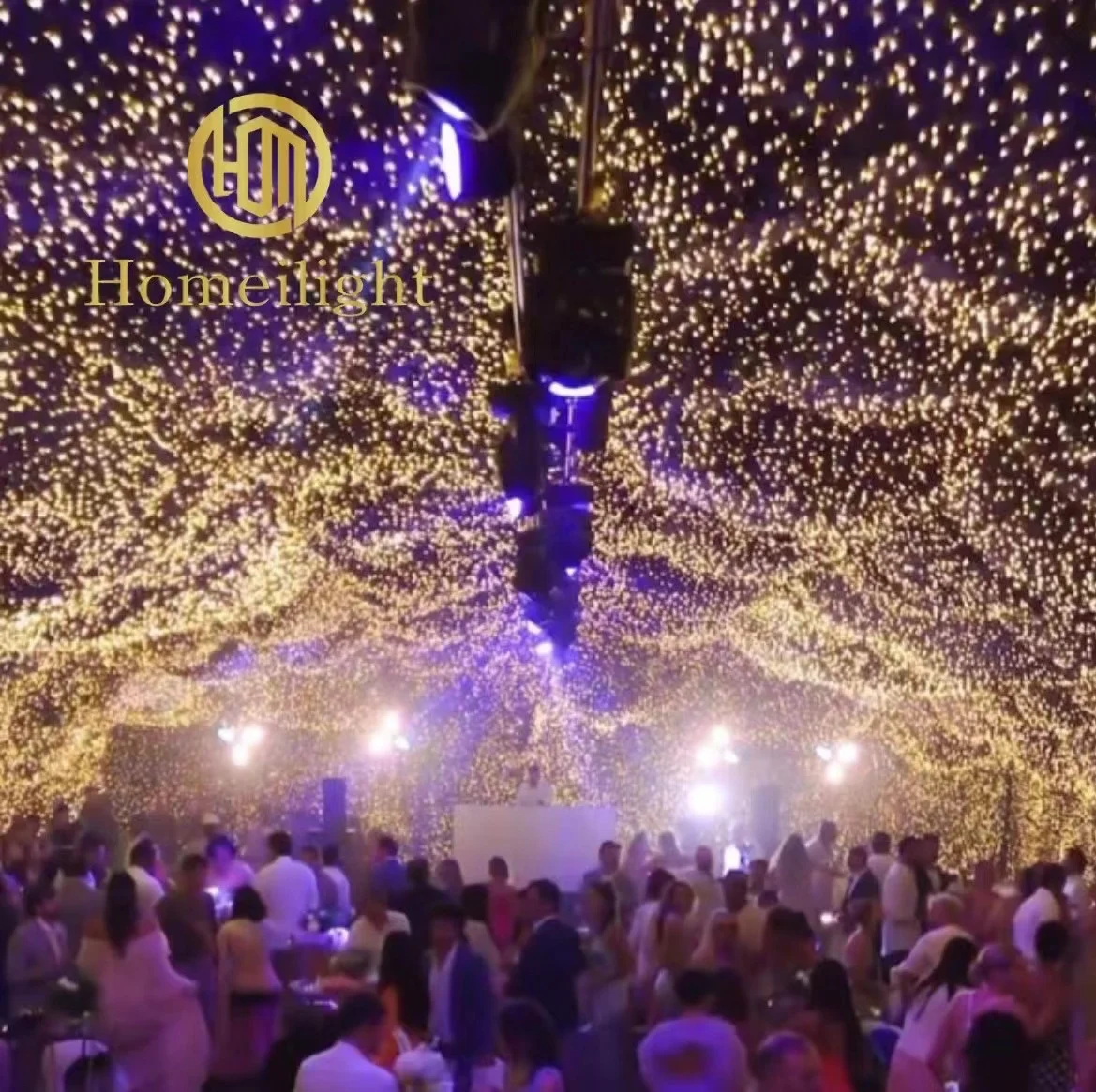 Most Popular LED Backdrop Starry Golden Drape Curtain Wedding Stage Lights for Church Cloth Warm White LED Star Curtain
