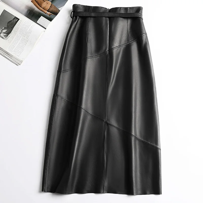 High Waist Leather Skirt – Dark Coffee