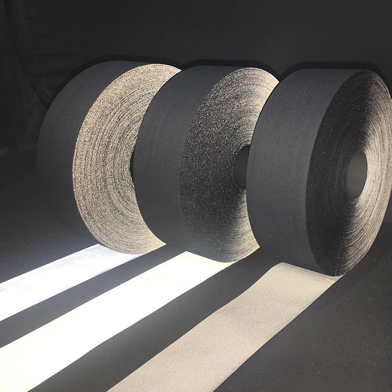 YouGuang Custom Recycled Fabric Strip Geometric Tape Light Rainbow Reflective Material for Bags Clothes Sports Shoe