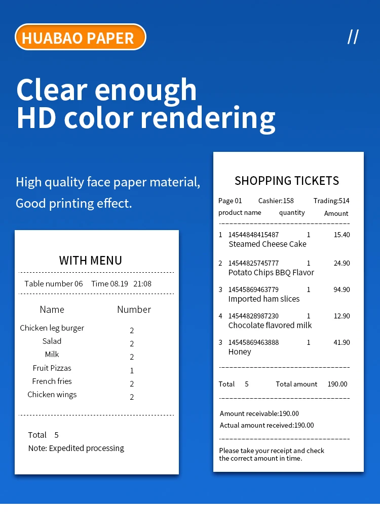 Customization Black Image Cash Register Paper Printer Paper - Buy Cash ...