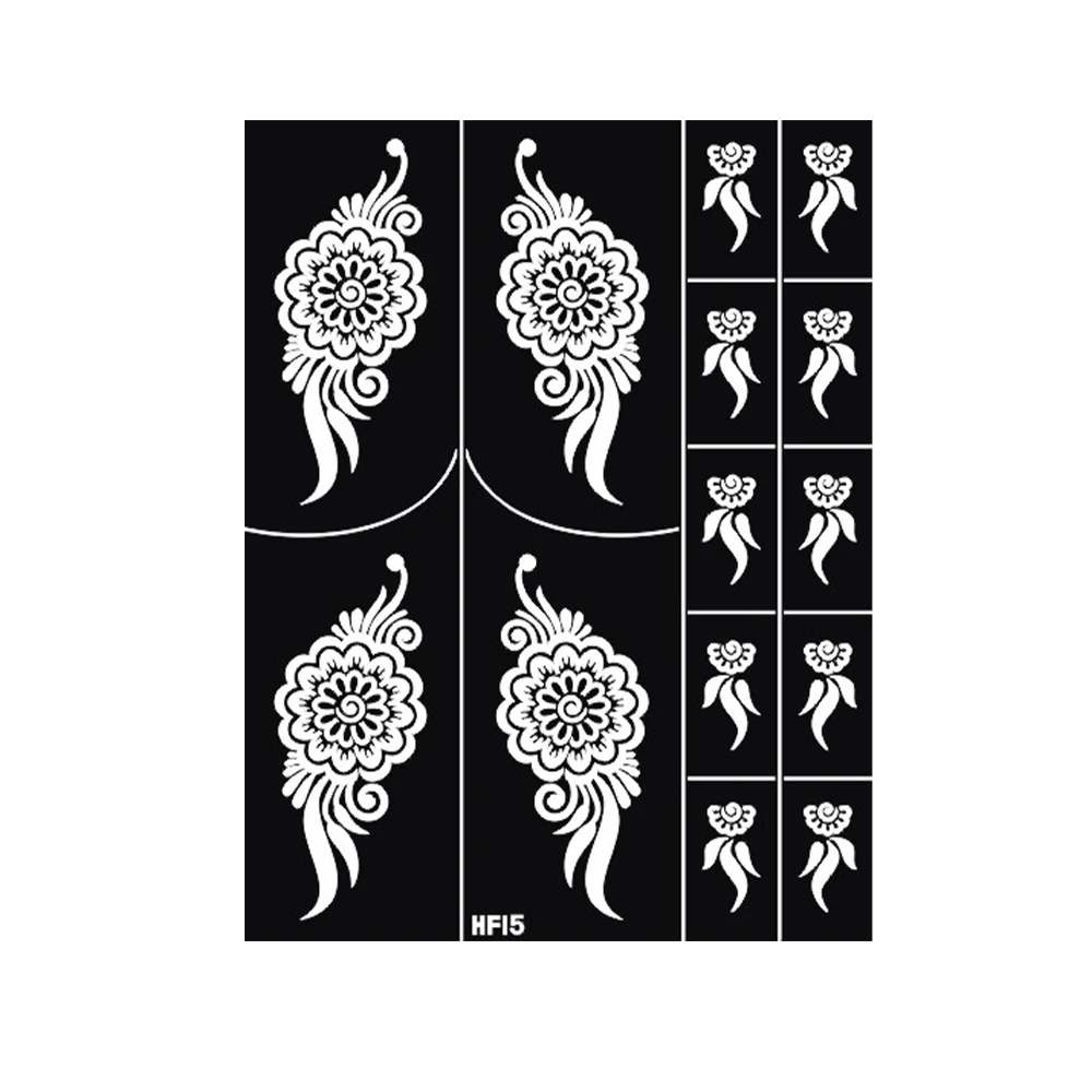 2 Sheets Maroon Henna Hand Tattoo Stickers Temporary Tattoo Waterproof Body  tattoo Stickers Black Friday | SHEIN USA