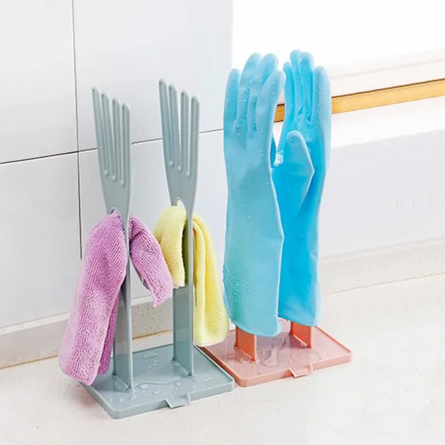 Multifunctional Rubber Gloves Drain Rack Kitchen Towel Storage Holder Food Storage Bag Holder Kitchen Sink Shelf