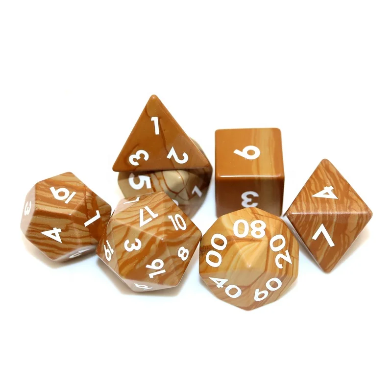 Conjunto de Dados RPG Poliédricos Personalizáveis DND com Dados de Pedras Preciosas Cores Personalizáveis Acessórios para Jogos de Tabuleiro Embalagem Personalizada Entrega em 3 a 5 Dias