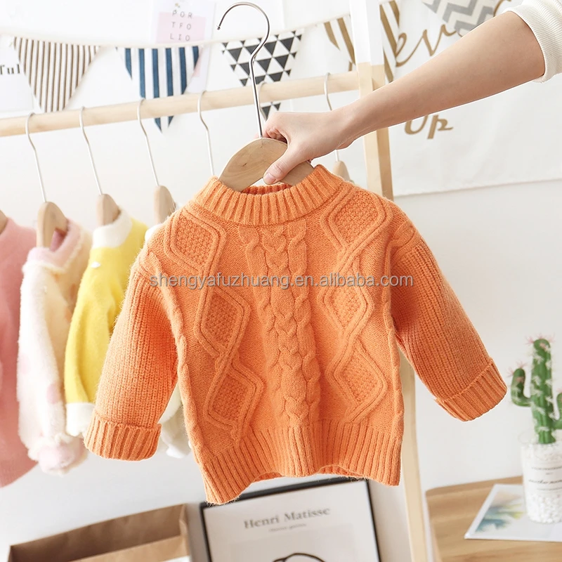 Girls Knitted Baby Cute Pullover Sweater Autumn Children's Sweater Cartoon Quality Winter Cotton Computer Knit Sweaters