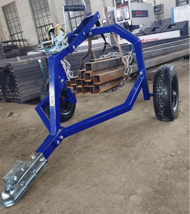 ATV Log Hauler Log Tools Trailer Cart Log Loader Hauler Hand Operated Winch  Skidding Arch for Farm Working Forestry Tool Cart