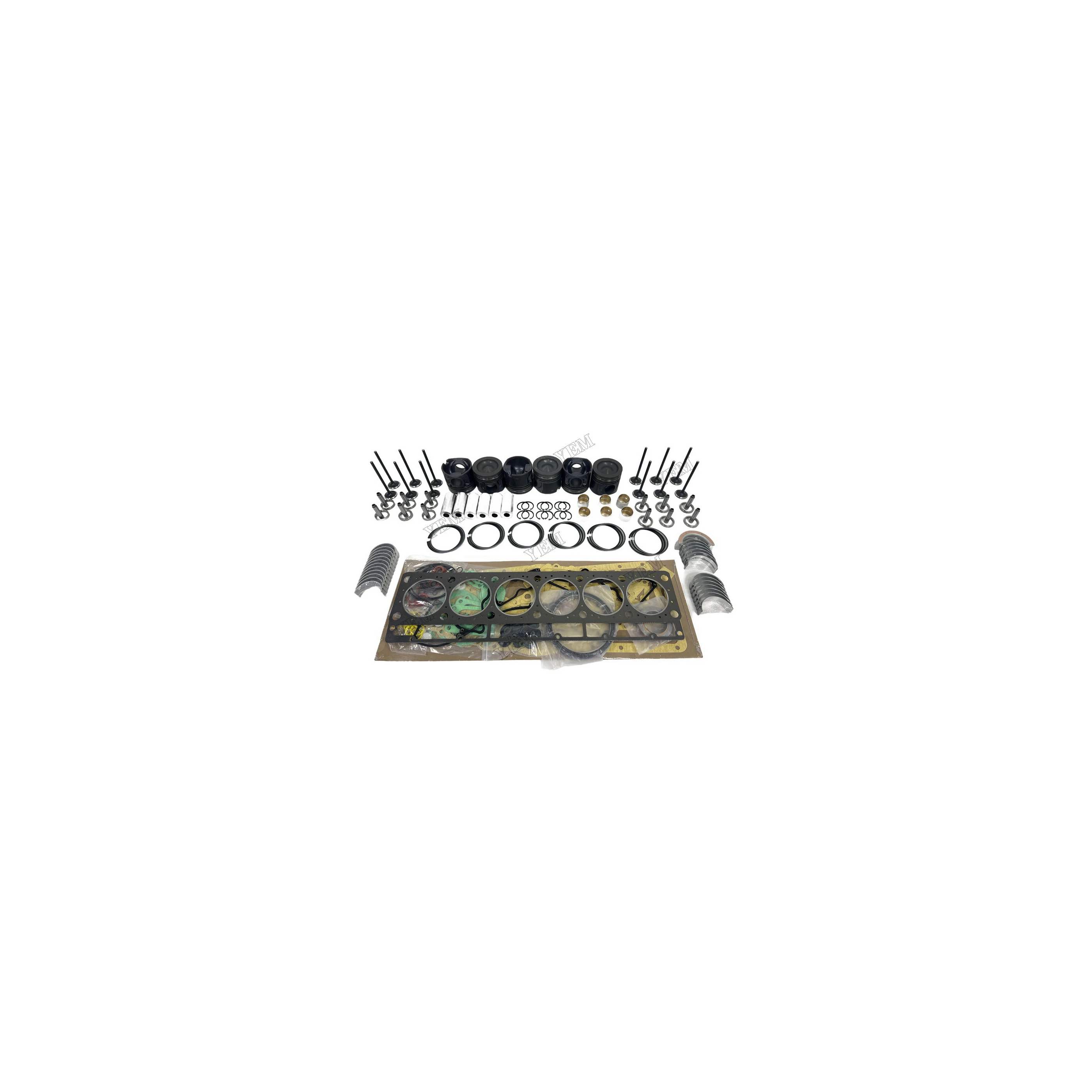 For Caterpillar C7 Rebuild Kit With Cylinder Gaskets Piston Ring Bearing Valves Diesel Engine Parts
