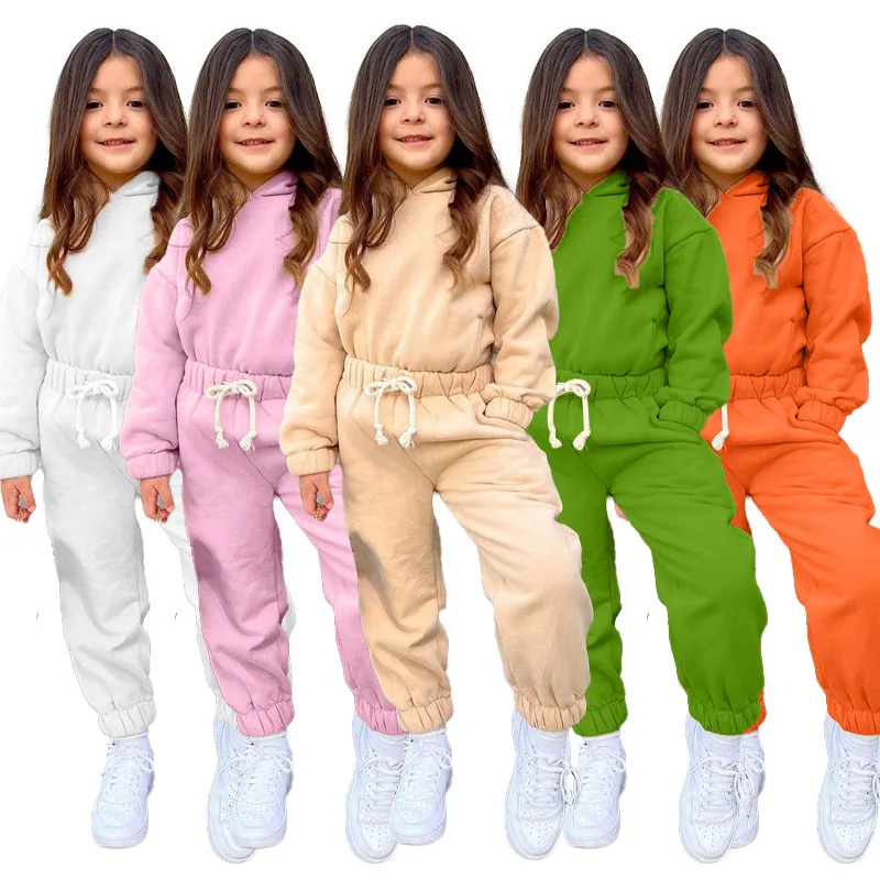 Kids Apparel Blank Sweatsuits Children Clothes Girls Hoodie Clothing