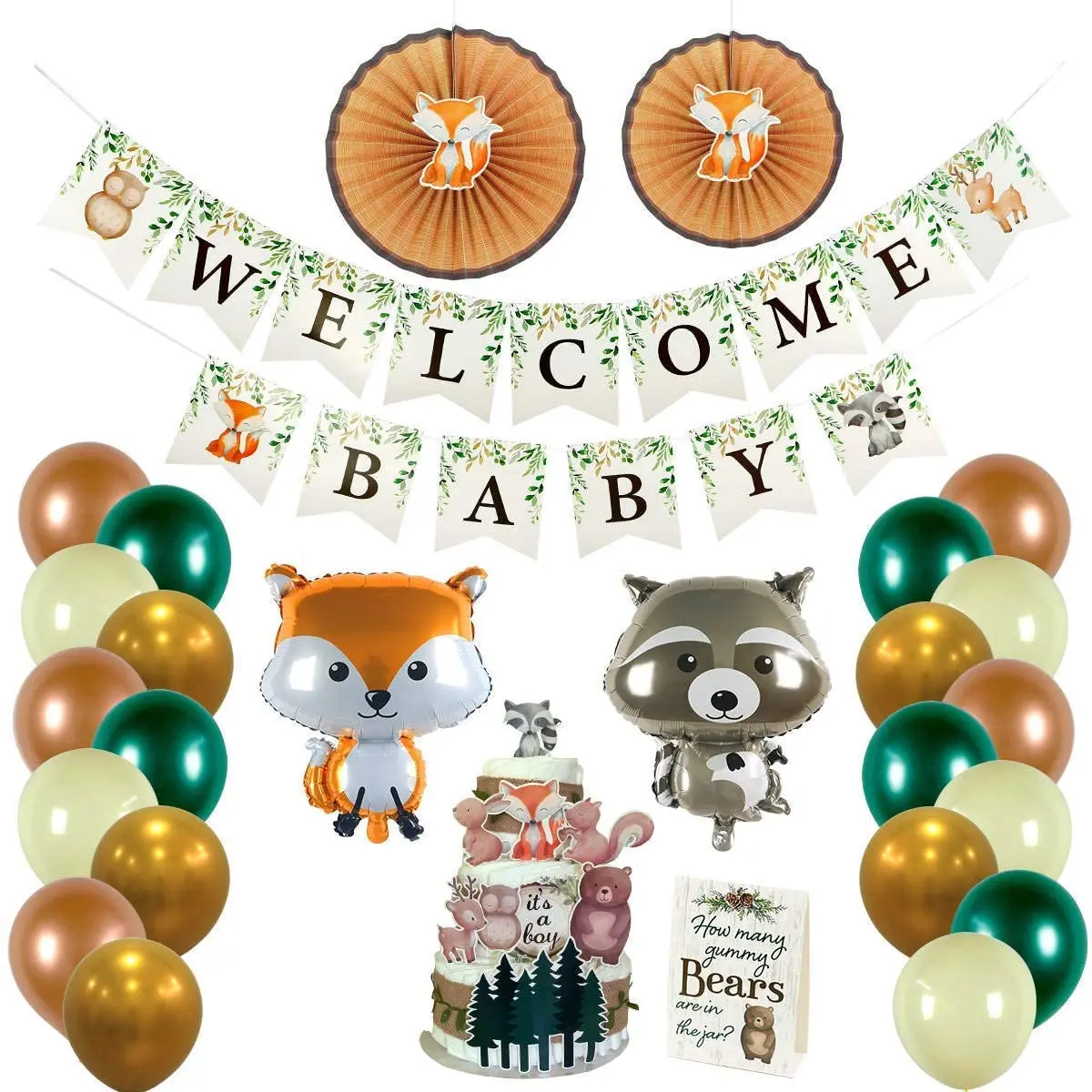 gender neutral party deluxe diaper cake kit all-in-one baby