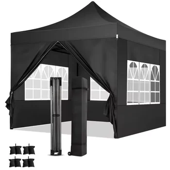 Glamping wholesale heavy duty pop up canopy tent 10x10 custom tent with logo for business pop up tent