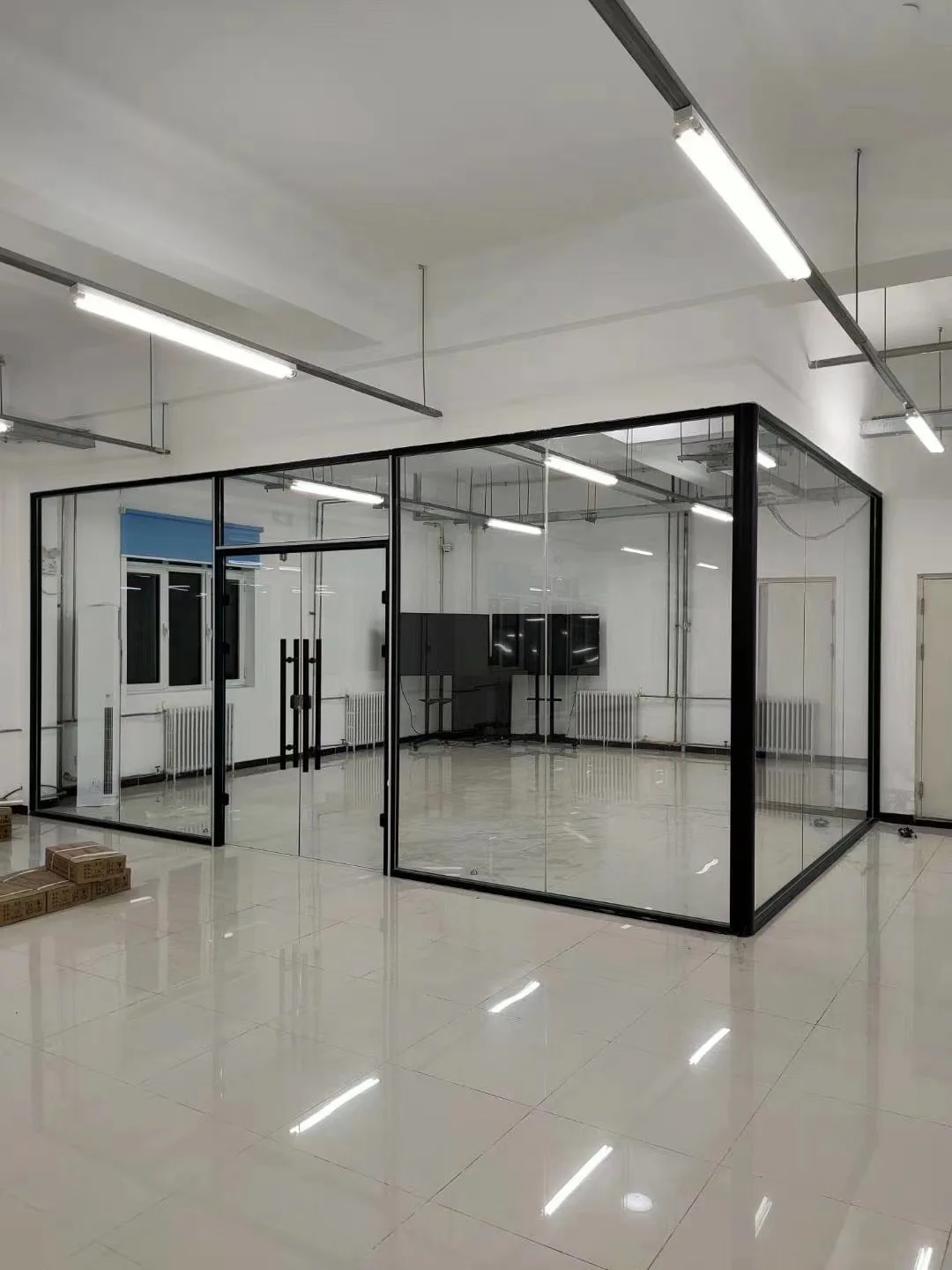 modern design fully transparent office partition-2