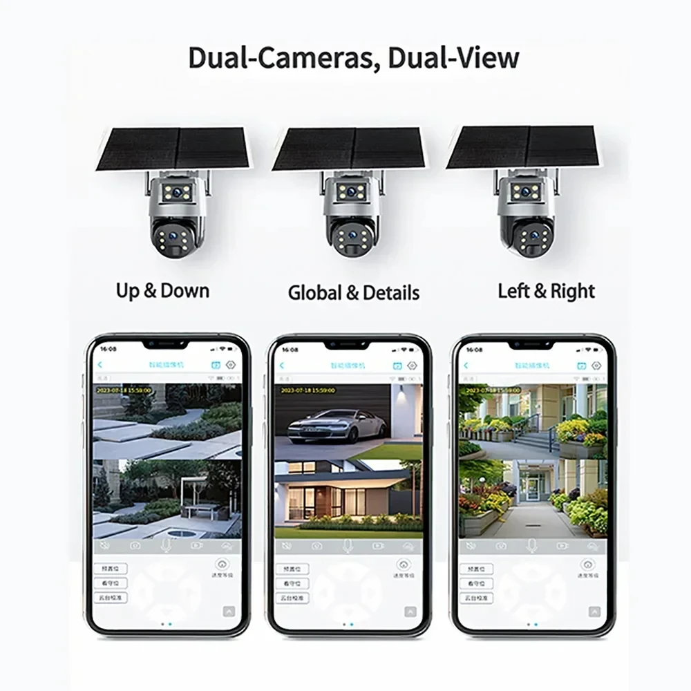 Ubox Wireless Pan Tilt Zoom Motion Detection Wifi Solar Panel Powered 4g Cctv Camera 4k Ptz Security Outdoor Sim A30