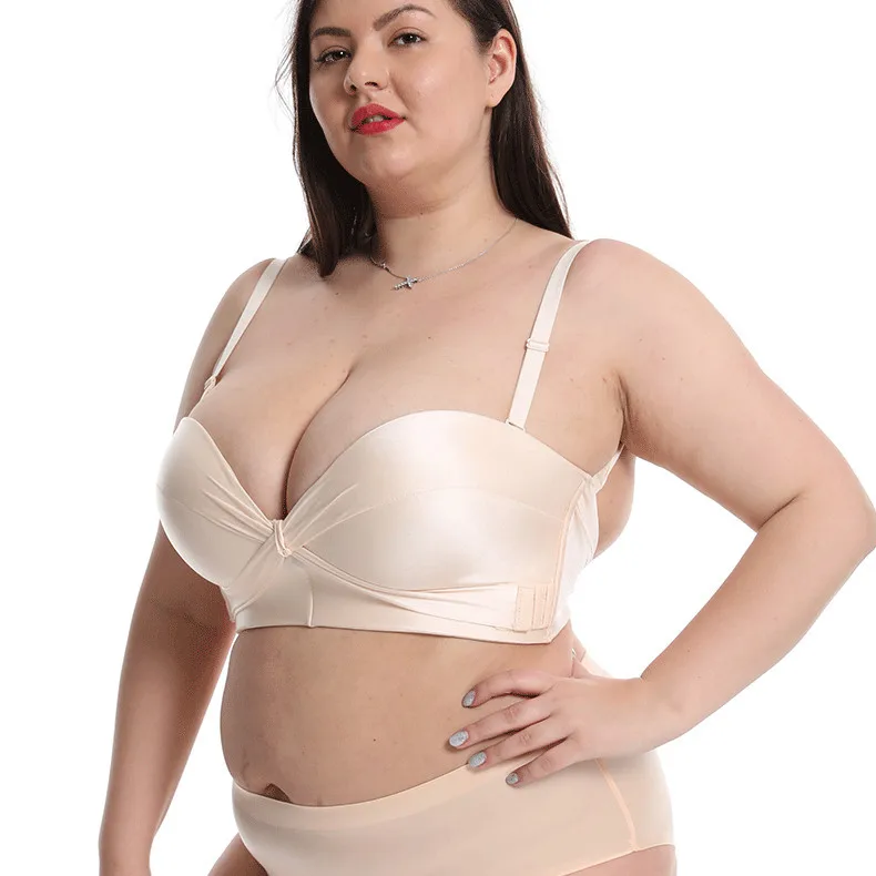 Zoyiame Wholesale Strapless Bras For Plus Size Push Up Wireless Bra Comfortable Cross Front