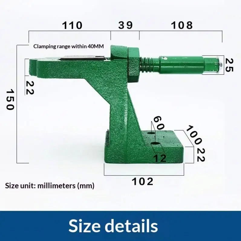 TEBAK Pliers Manual Clamping Base Vise Drilling Tapping Machine Quick Clamping Universal Polygonal Fixture Small Flat Jaw