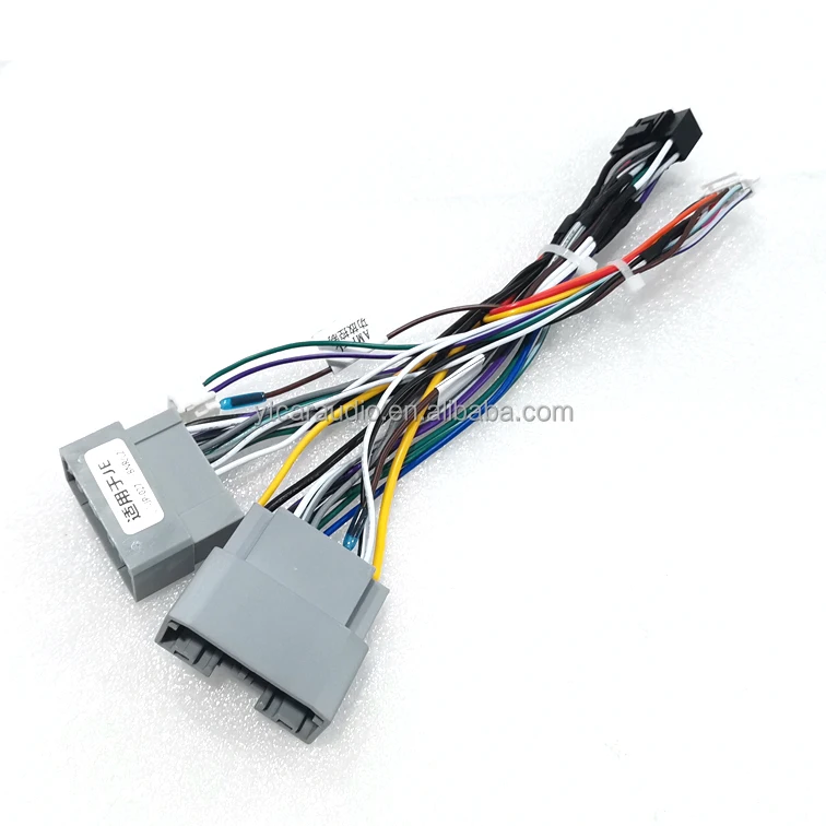 Car 16pin Android Wiring Harness with Canbus for Chrysler Jeep WRANGLER RUBICON COMPASS GRAND Aftermarket Stereo Installation